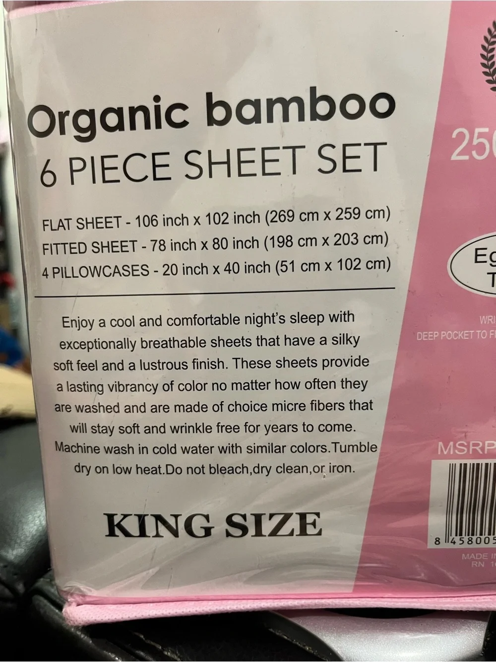 BAMBOO Pink Ultra Plush 6-Piece Sheet Set